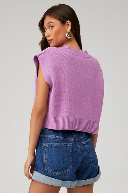 Free People Easy Street Vest in Beauty Berry - XS
