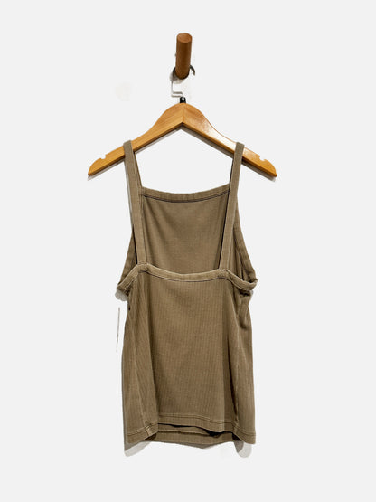 Free People Green Square Neck Tank - XS