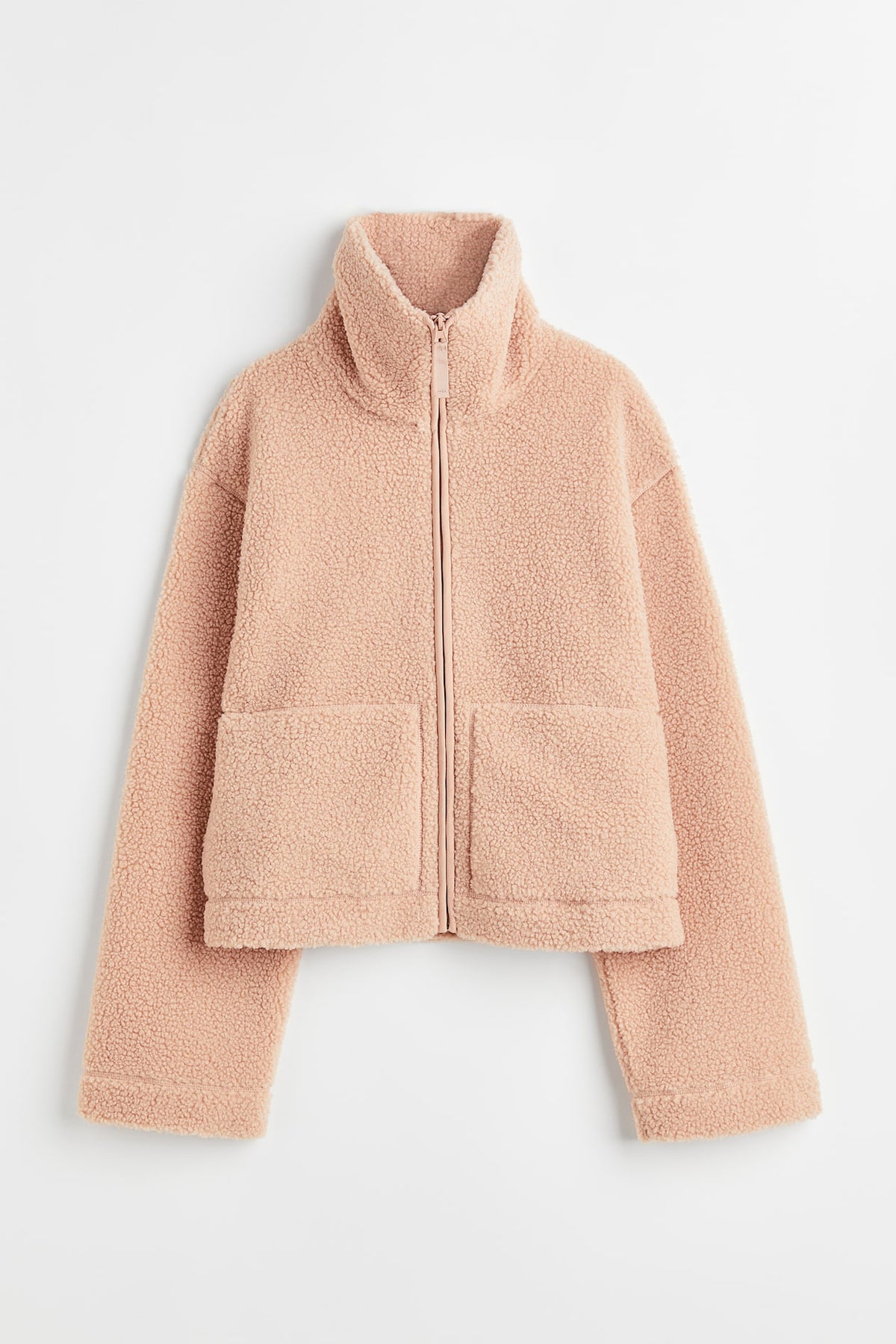 H&M Pink Teddy Jacket - Large