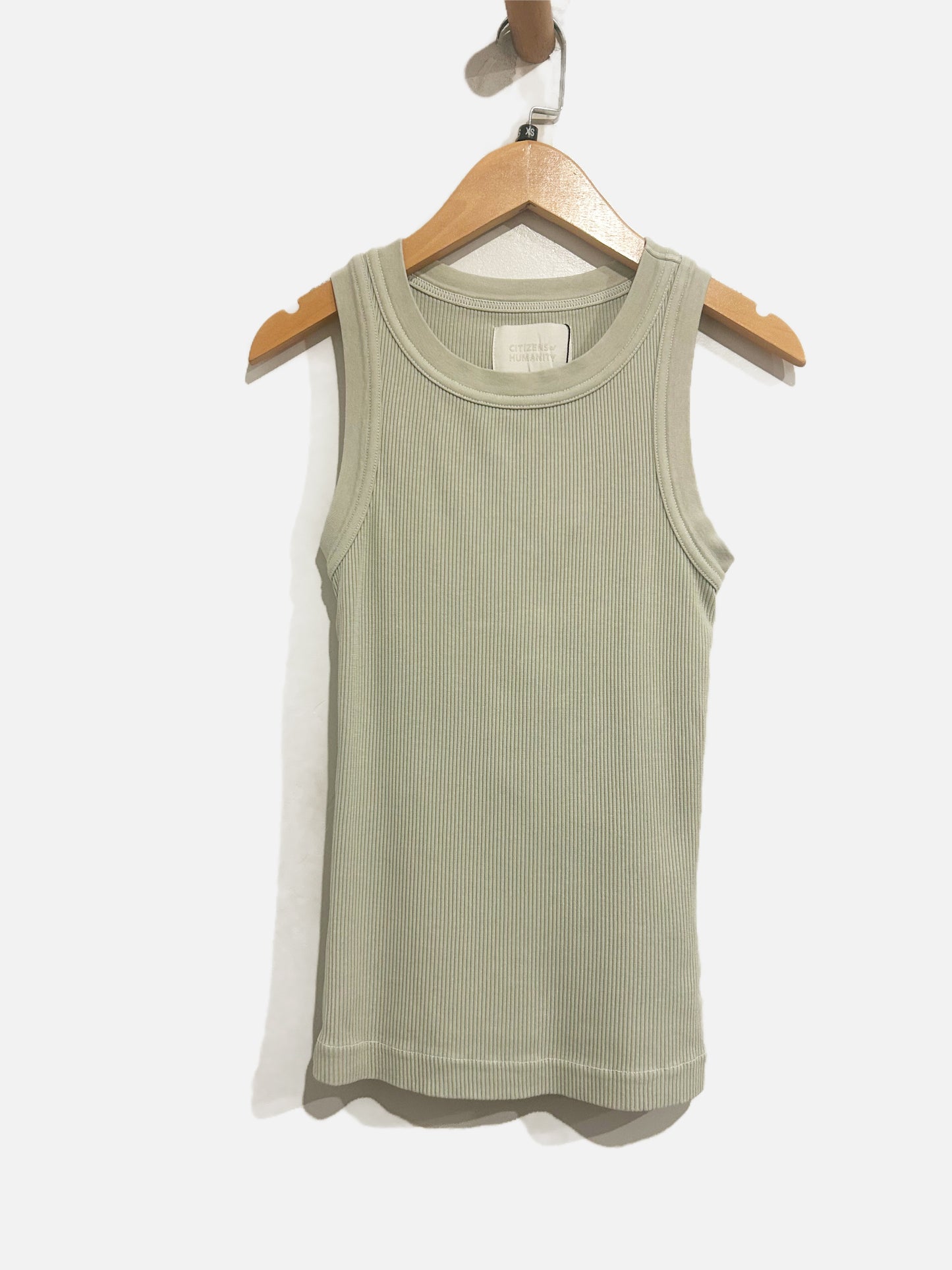 Citizens of Humanity Isabel Rib Tank in Spring Moss - XS