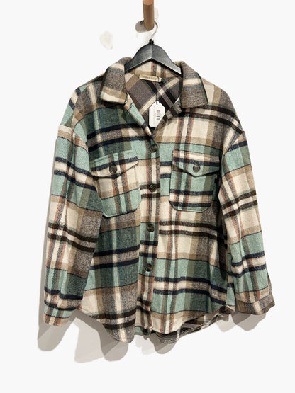 Urban Daizy Blue Flannel Shacket - Large