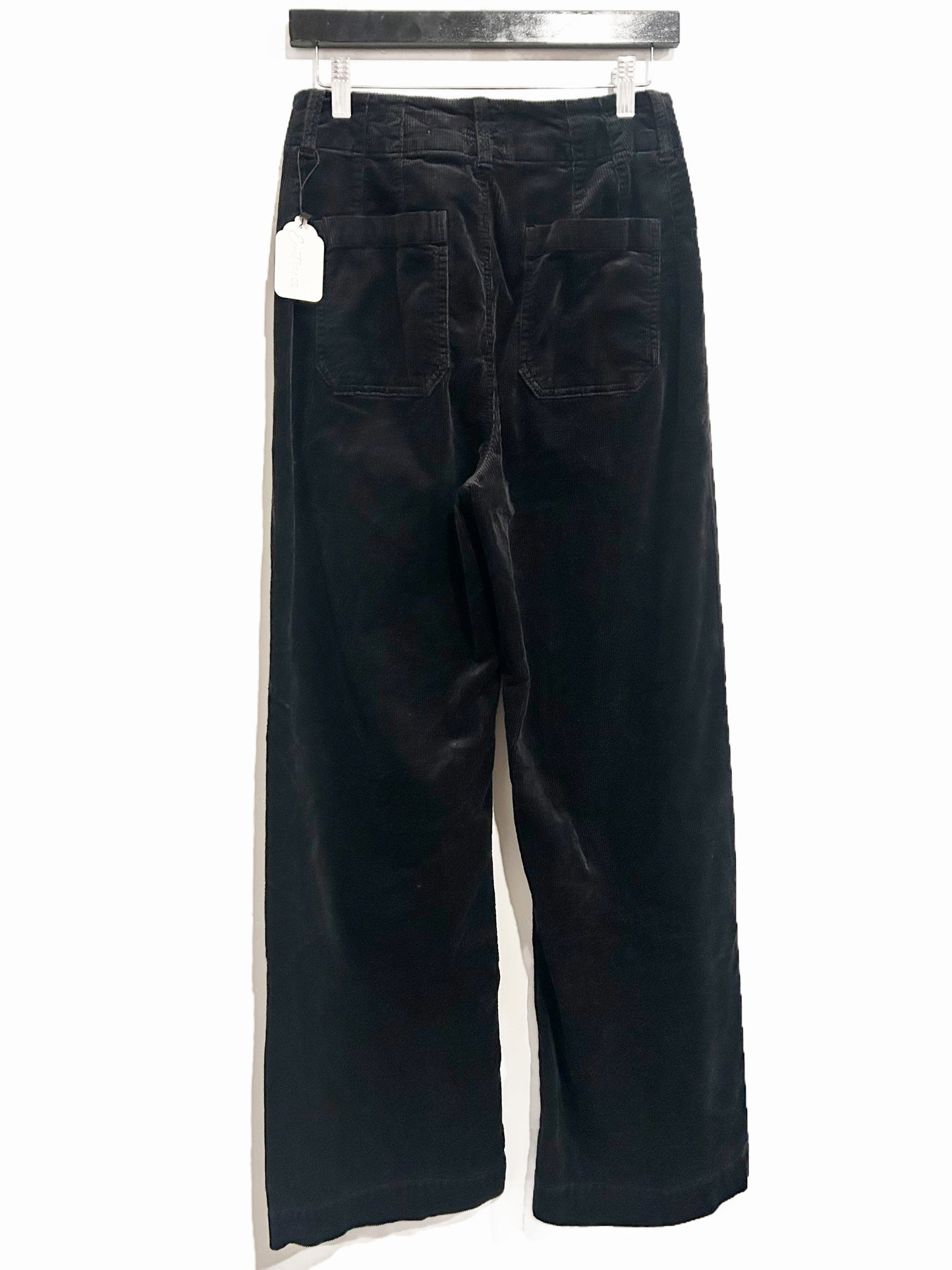 Anthropologie Maeve Colette Corduroy High-Rise Wide-Leg Pants in Black - 29T