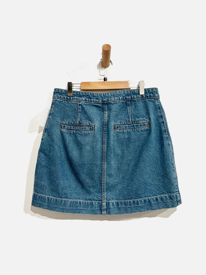 Free People WTF Button Down Denim Skirt - 28