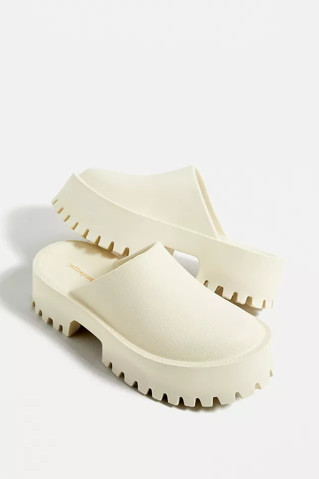Jeffrey Campbell Clogge Platform Mule in Ecru - 9