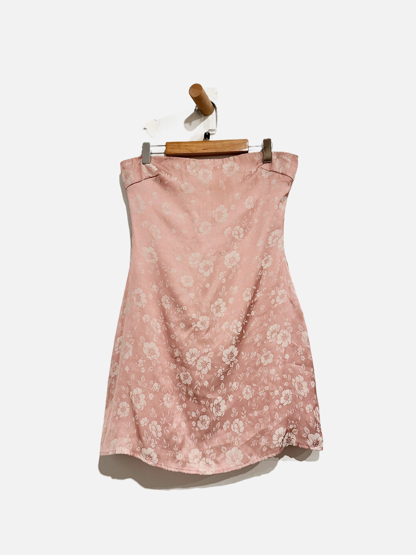 Princess Polly NWT Ramie Strapless Mini Dress in Dusty Pink - 2
