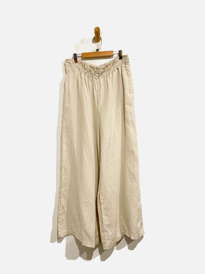 Anthropologie Tan Linen Wide Leg Pants - MT