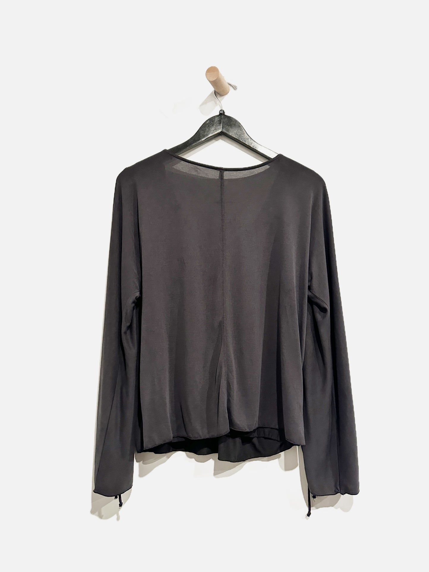 Free People Black V-Neck Wrap Top - XS