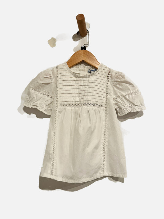 Mayoral White Eyelet Shirt - 5