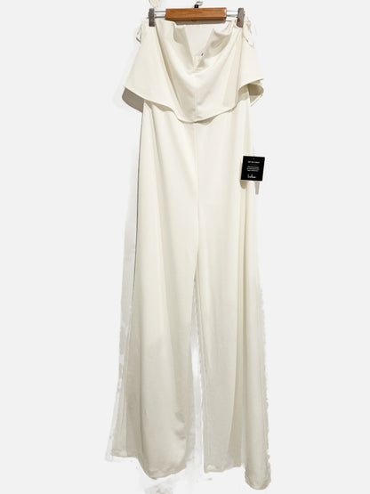 Lulus Power of Love White Strapless Jumpsuit - Large