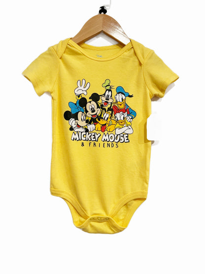 Disney Mickey Mouse & Friends Yellow Onesie - 24m