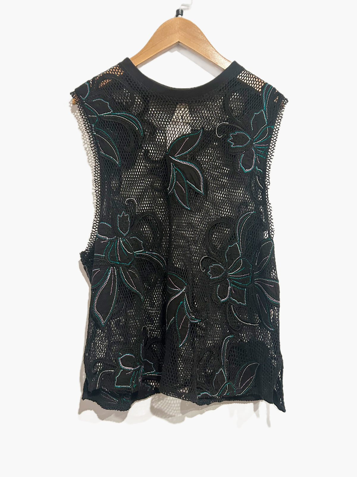 Free People Mesh Floral Muscle Tank - Small