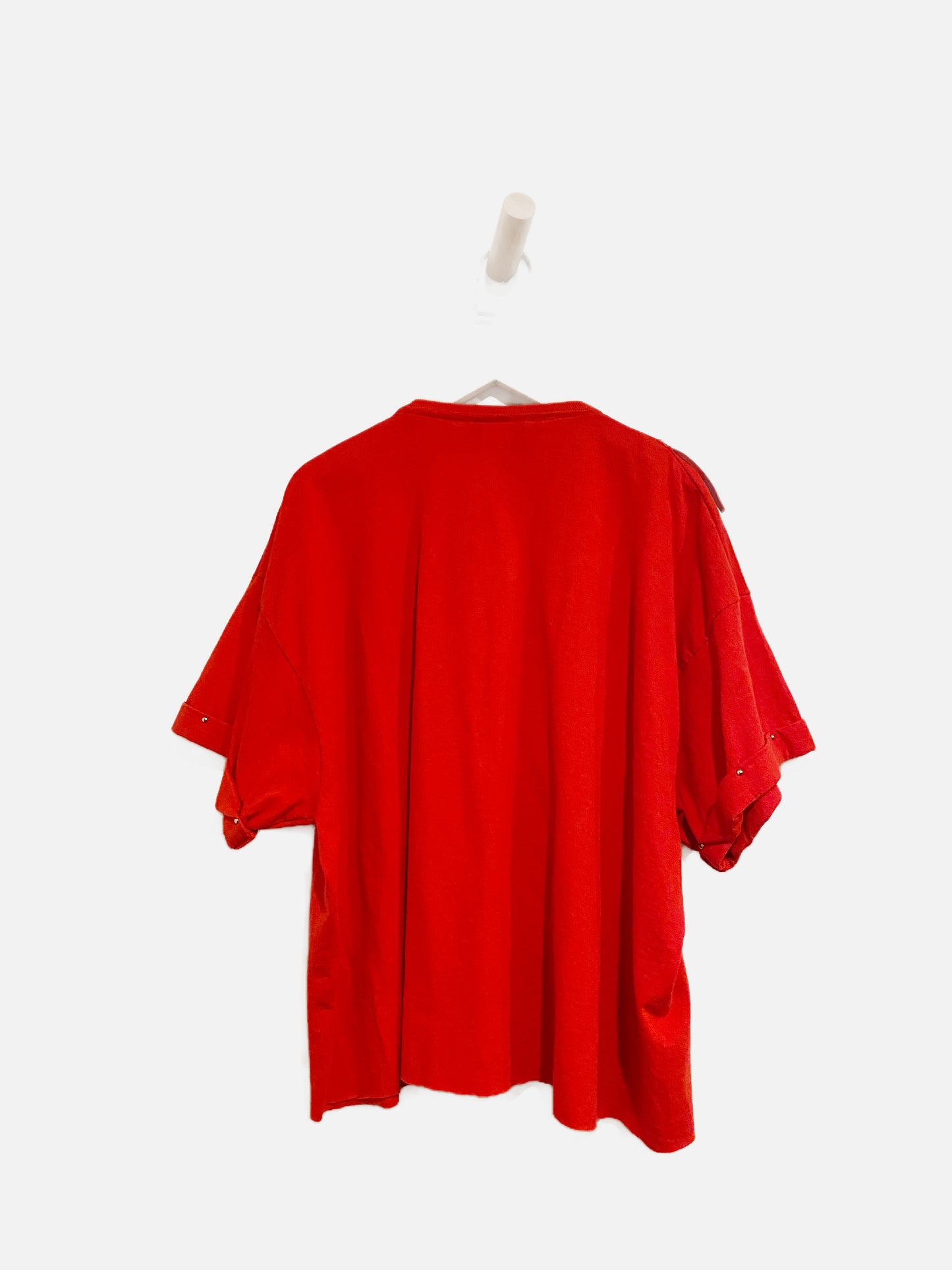 Hang Ups Vintage Red Leather Tassel Tee - 0S