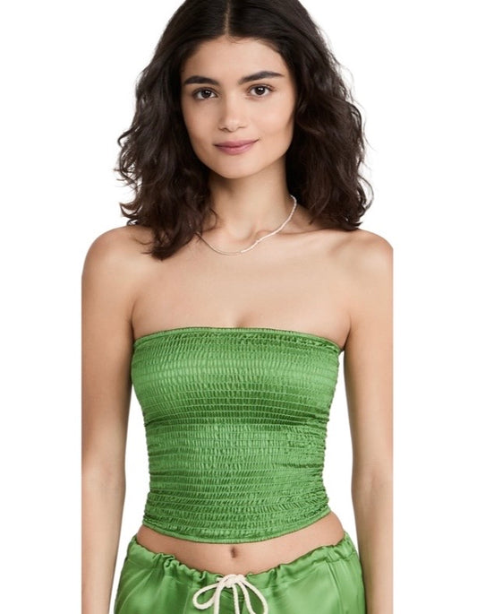 Donni Silky Tube Top in Matcha - Medium