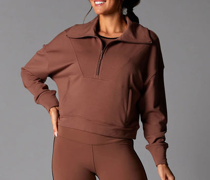 Tavi Brown Half Zip - Small