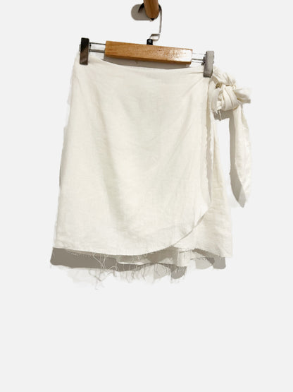 Show Me Your Mumu Iva White Wrap Skirt - XS