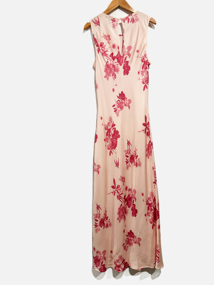Quince Washable Stretch Silk Tank Midi Dress in Bouquet Symphony - Small