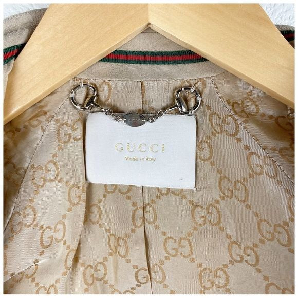 Gucci Toddler Leather Double Breast Trench Coat