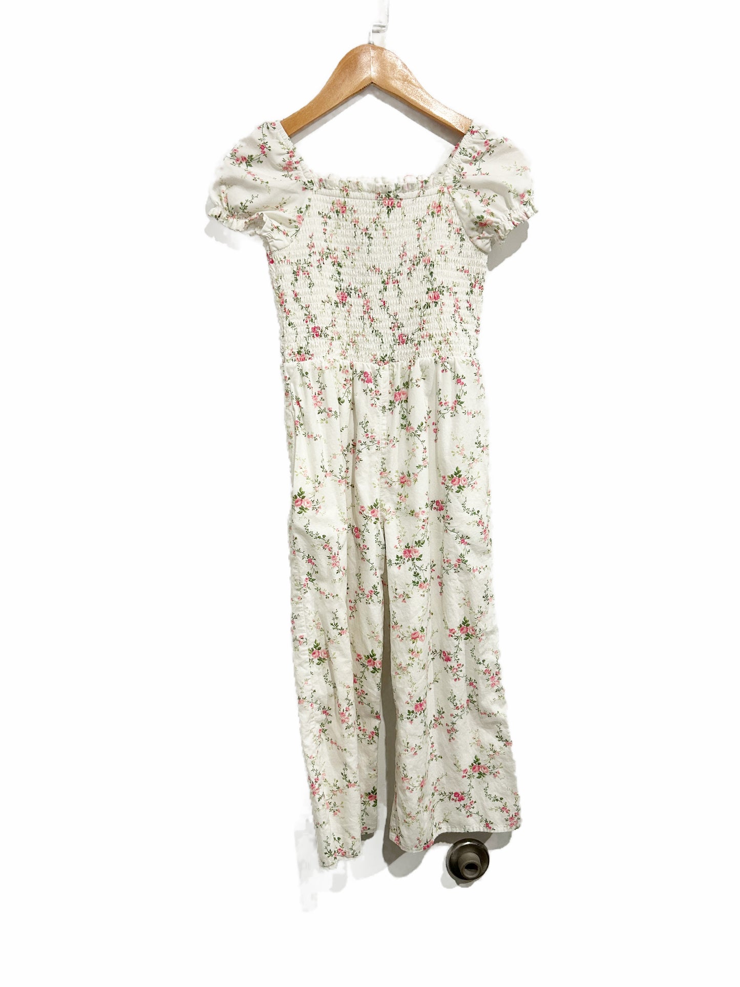 Gymboree White Floral Jumpsuit - 7