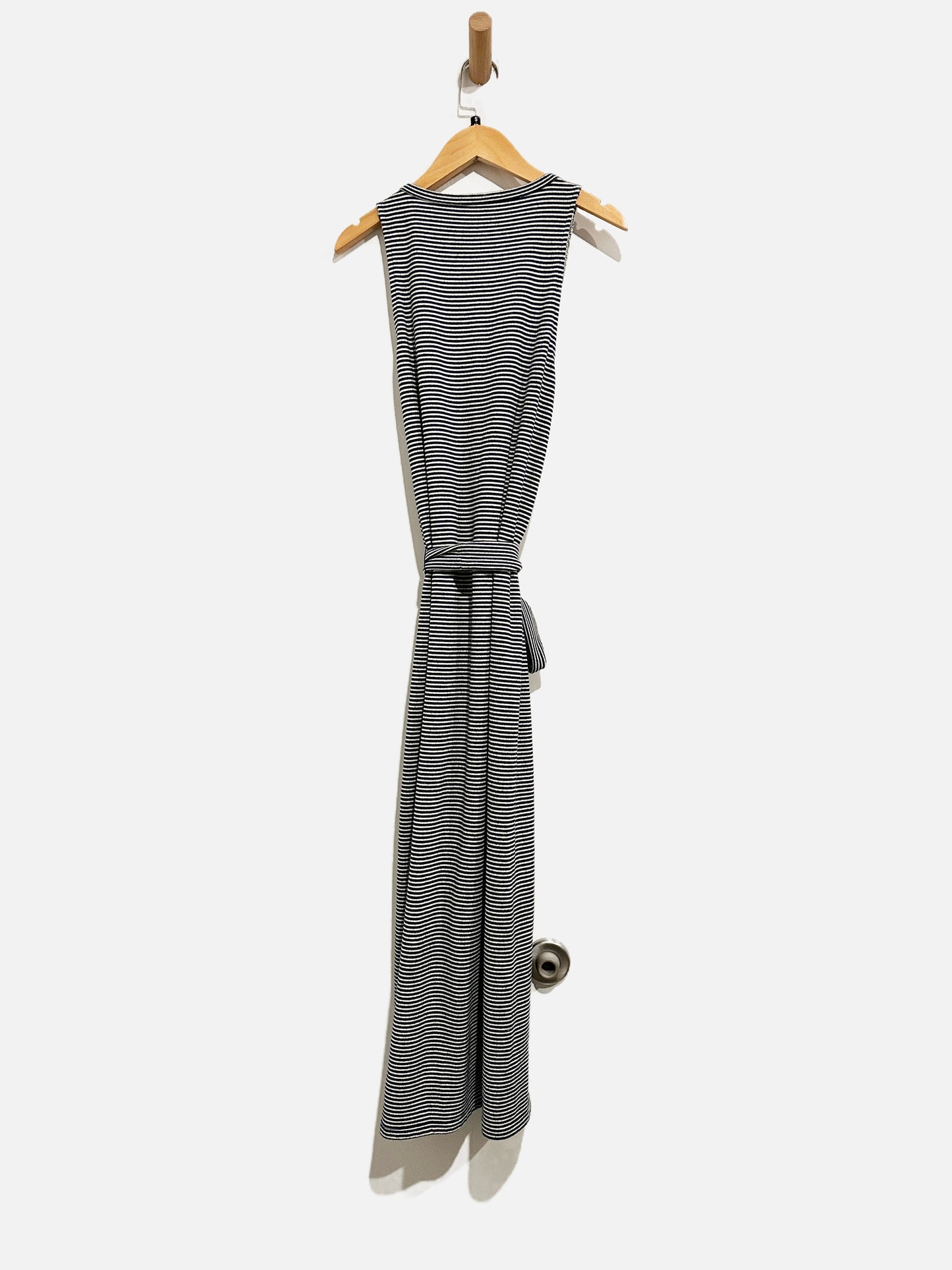 Paige Navy and White Midi Dress - Small