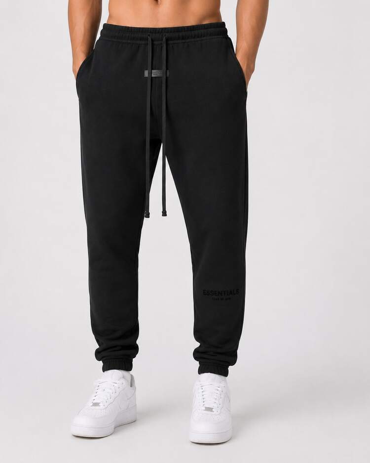 Fear of God Essentials Black Sweatpants - Medium