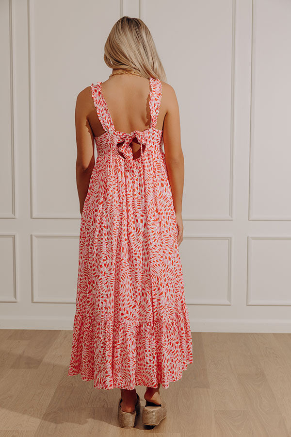 Keriella Red and Pink Midi Tank Dress - Large