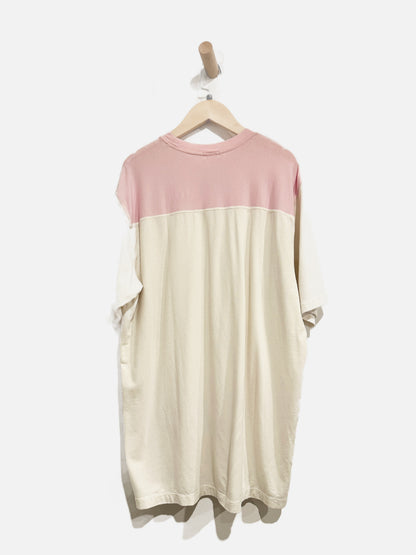 Skims Pink & Cream Boyfriend Raglan T-shirt - Small