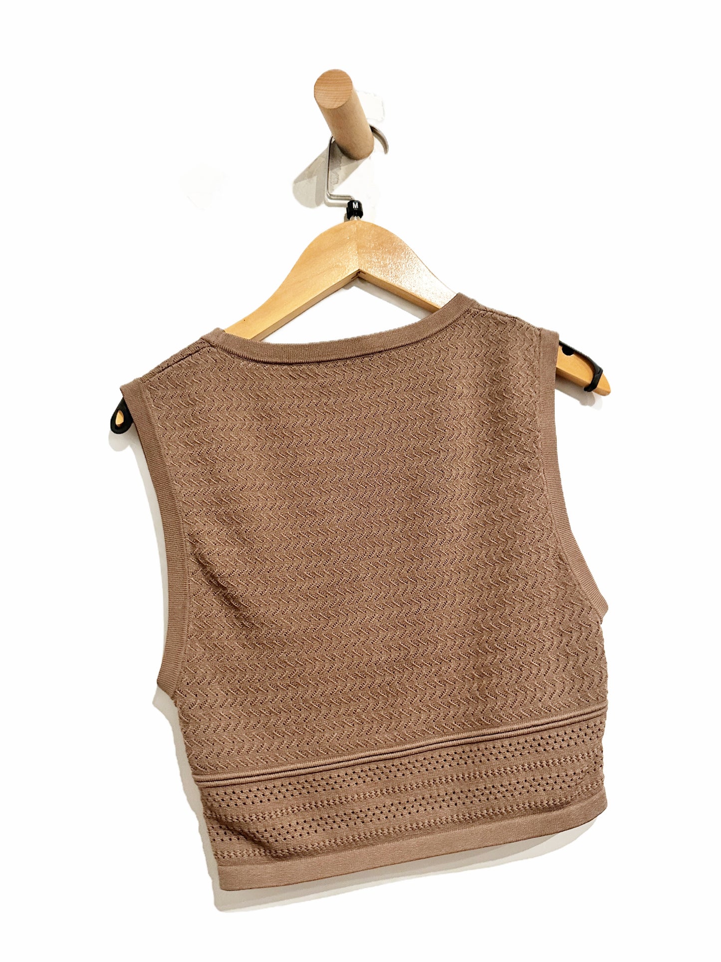 Babaton Pointelle Sweater Tank in Deep Taupe - Medium