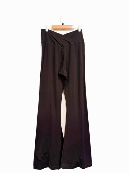 Offline by Aerie Real Me High Waisted Crossover Flare Legging in Black - XL