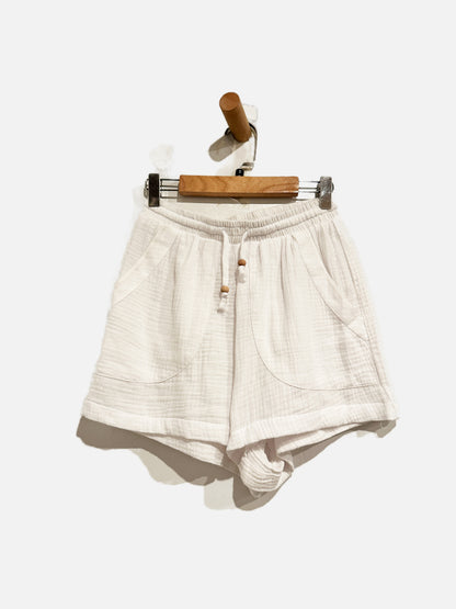 Love Notes White Cotton Short Set - Small