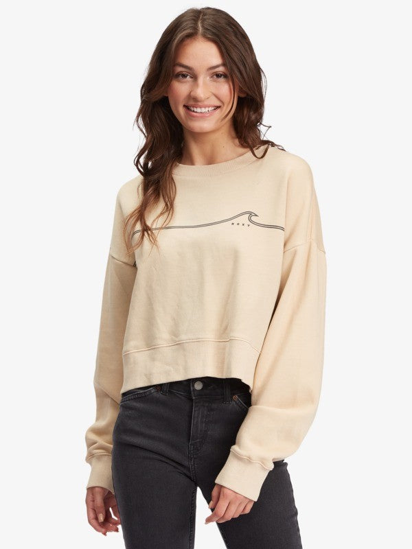 Roxy Everyday Aloha Sweatshirt in Beige - XS