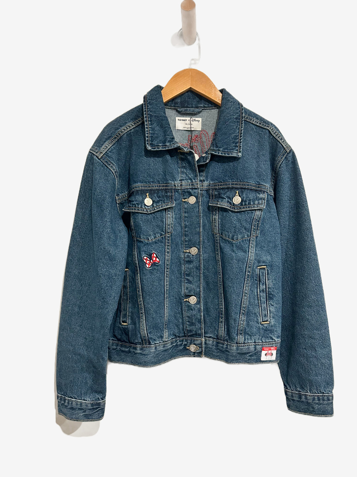 Old Navy x Disney Minnie Mouse Denim Embroidered Jacket - 14-16