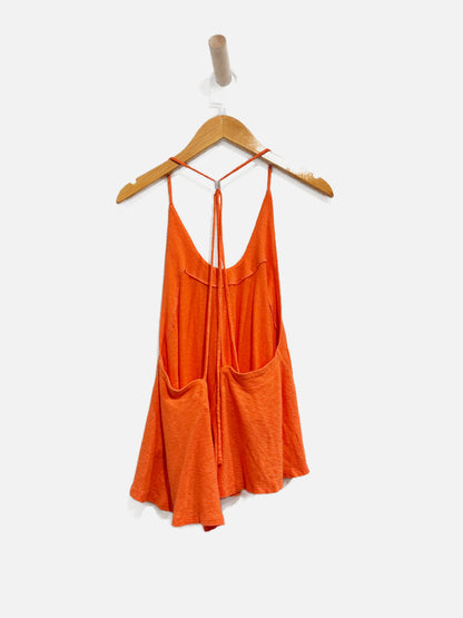 Free People Long Weekend Halter Tank in Watermelon - Large