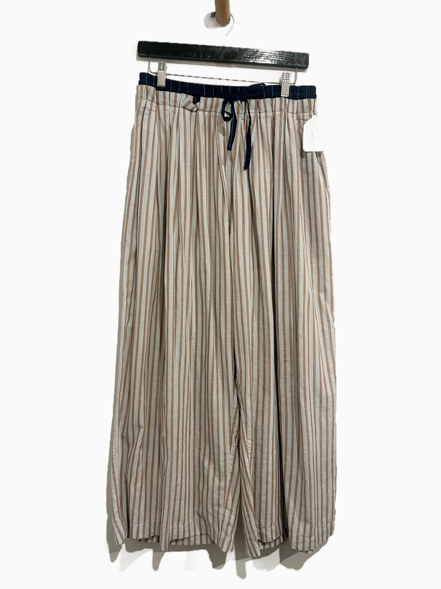 Anthropologie Mixed Stripe Wide-Leg Pants in Sky - Small
