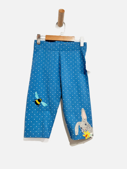 Mini Boden Blue Polka Dot Pants - 8-9Y