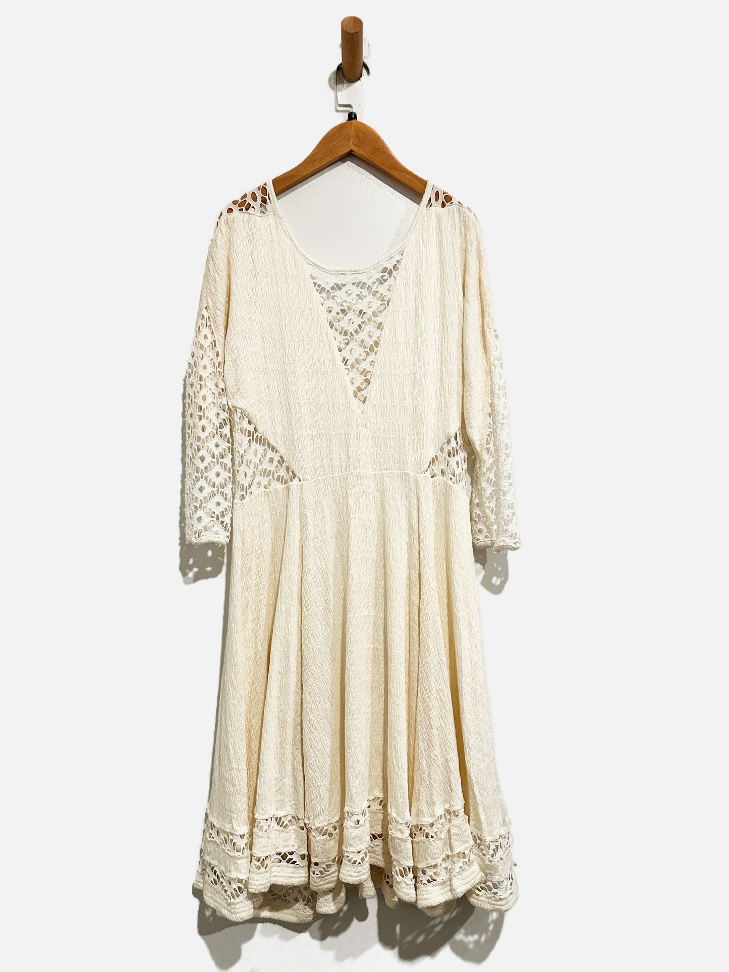 Free People To The Point Mini Dress in Cream - Small