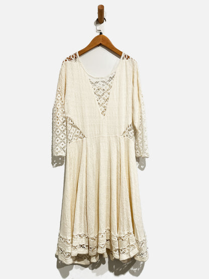 Free People To The Point Mini Dress in Cream - Small