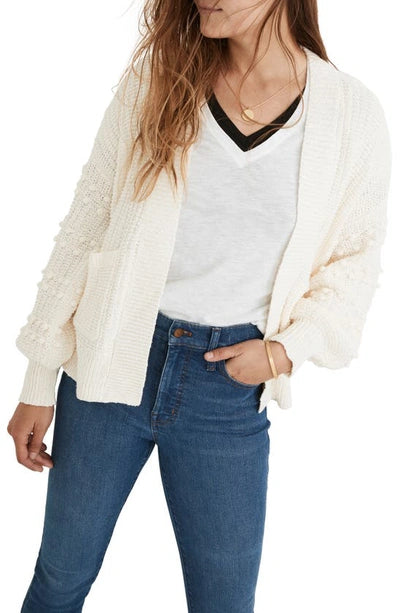 Madewell Bobbie Cardigan Sweater in Lighthouse - Small