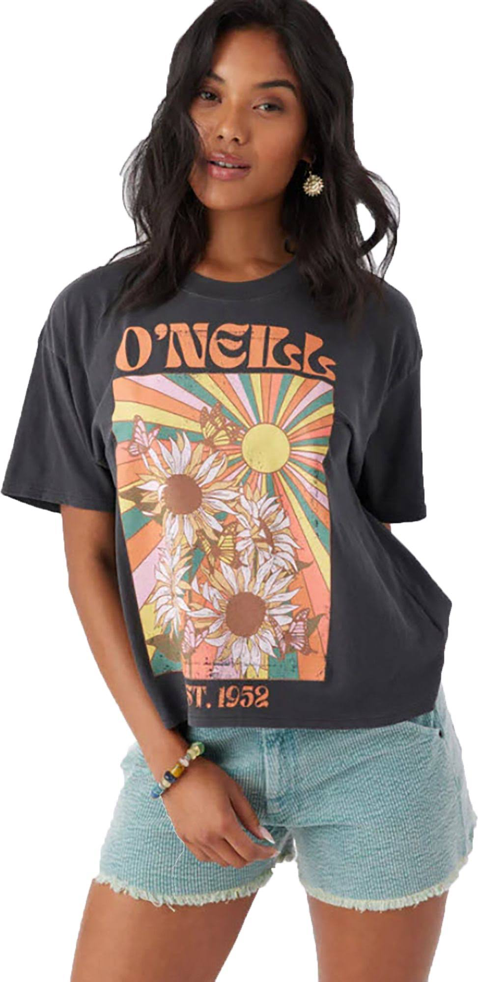 O’Neill Gray Floral Graphic Tee - Medium