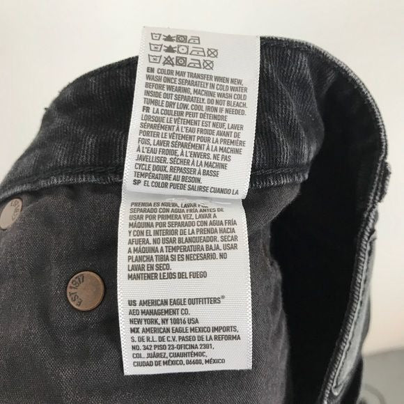 American Eagle Hi-Rise Festival Mini Skirt in Washed Black Size 8