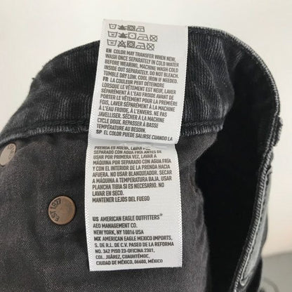 American Eagle Hi-Rise Festival Mini Skirt in Washed Black Size 8