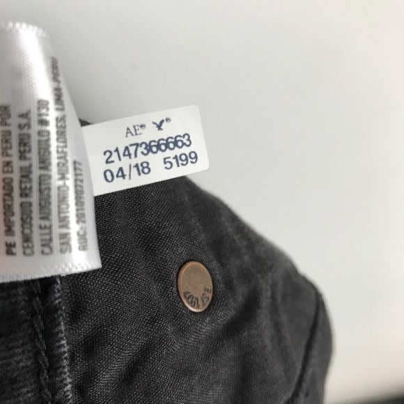 American Eagle Hi-Rise Festival Mini Skirt in Washed Black Size 8