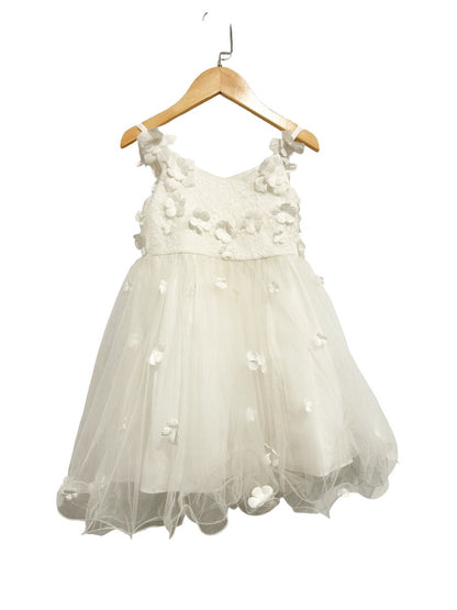 Azazie White Flower Tulle Dress - 4T