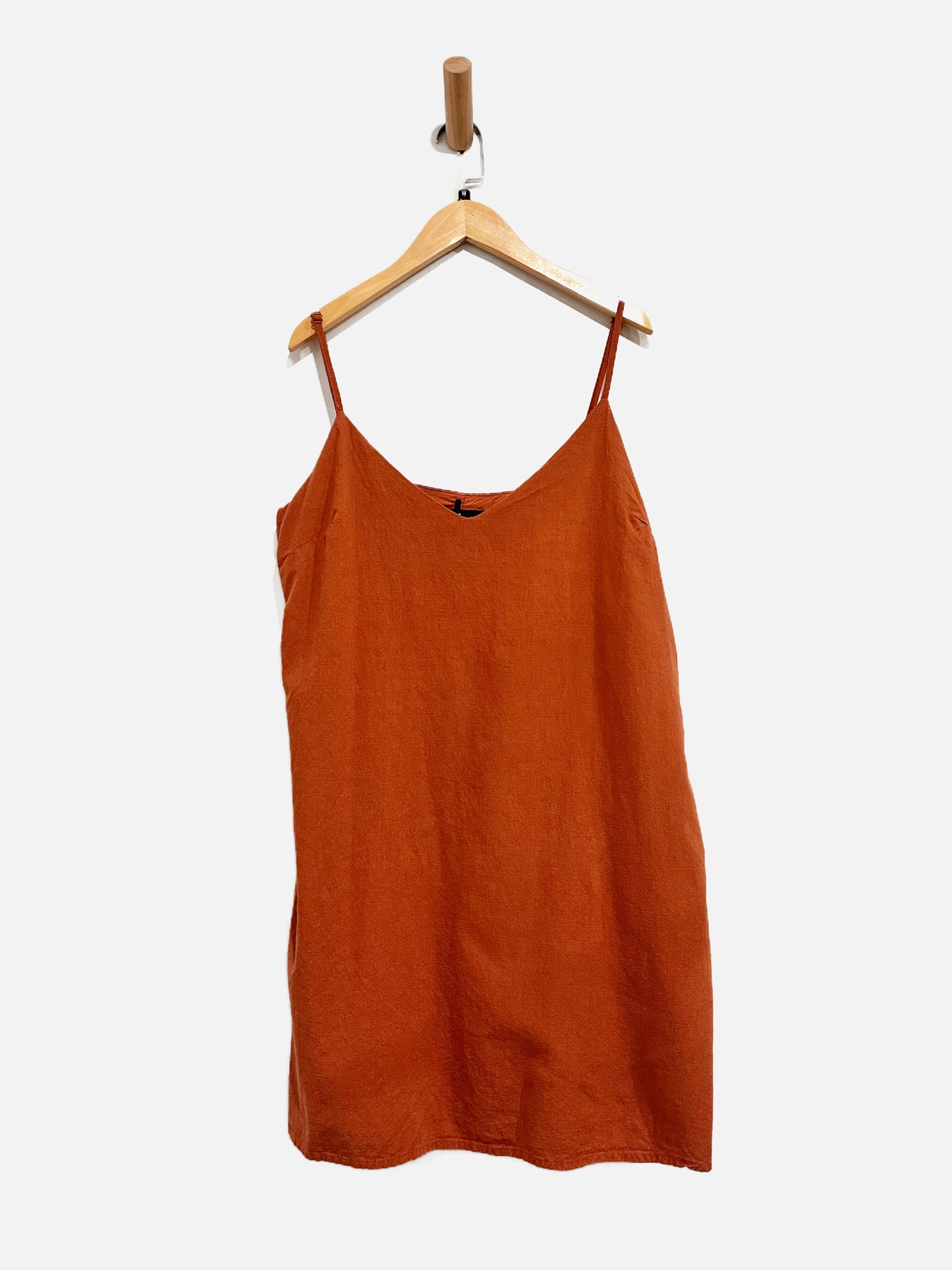 Lulus Orange Linen Dress Set - Medium