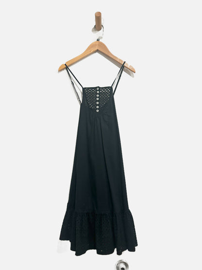 Free People Calico Trapeze Mini Dress in Black - XS