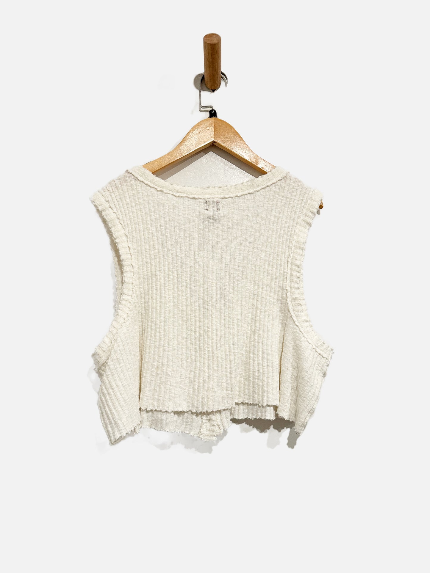 UO BDG Cream Ribbed Tank - Medium