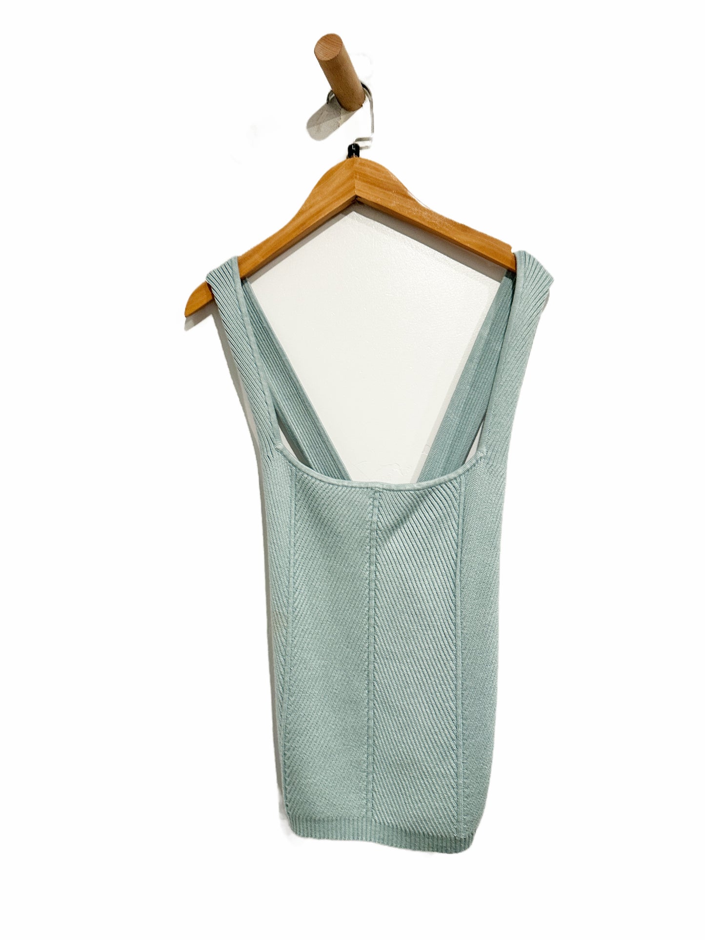 Abercrombie & Fitch Blue Knit Cross Back Tank - Large