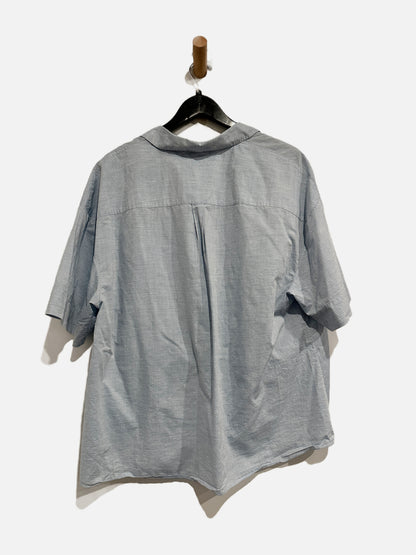 Theory Blue Twist Front Blouse - Large
