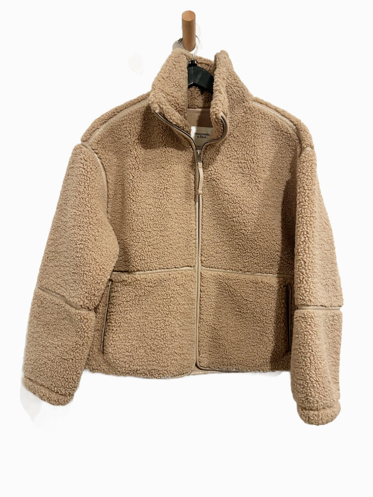 Abercrombie & Fitch Sherpa Mockneck Full Zip Jacket - Small