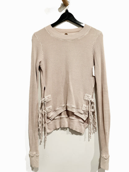 Free People Cropped Interlaken Thermal Top - Small