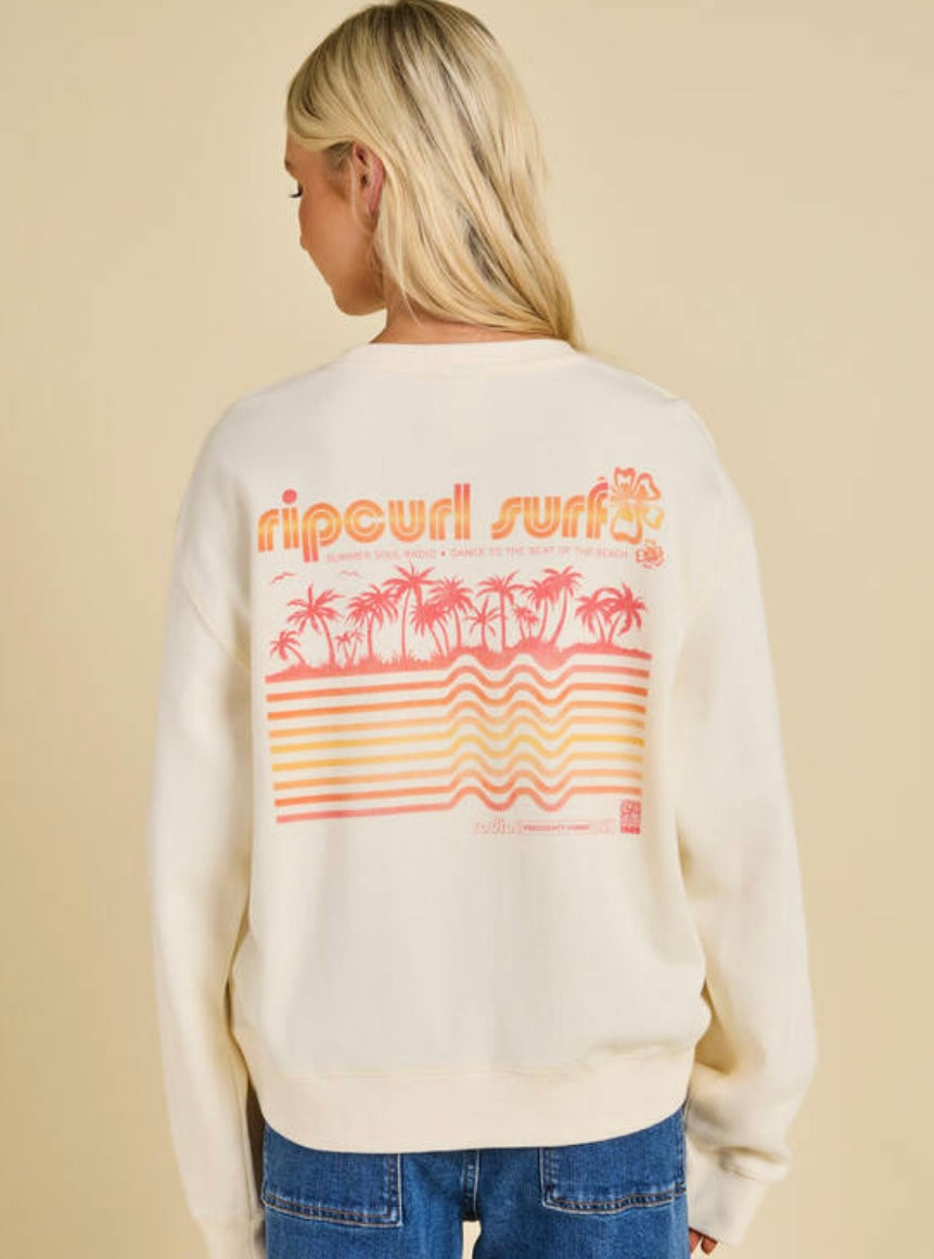 Ripcurl Orange Graphic Crewneck - XXL